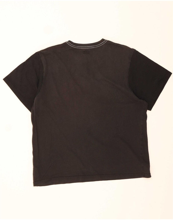ADIDAS Mens Graphic T-Shirt Top Large Black Colourblock