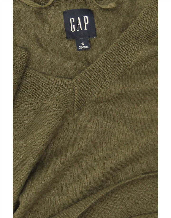 Gap Womens Oversized V-Neck Jumper Sweater UK 10 Small Green