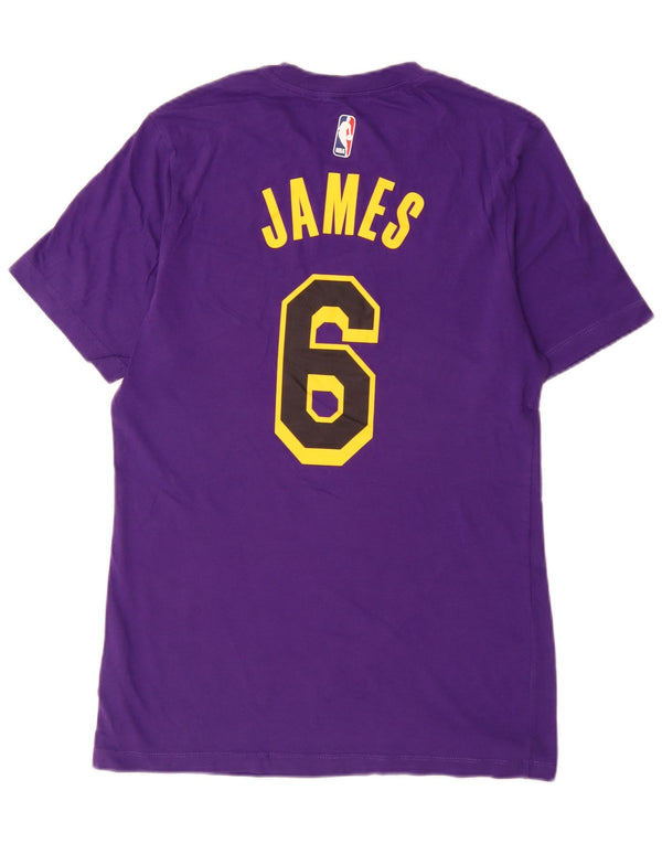 Nike Mens Los Angeles Lakers Graphic T-Shirt Top Small Purple Cotton
