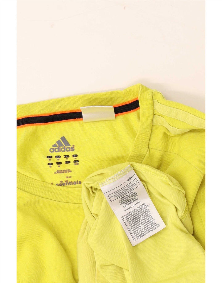 Adidas Herre Climalite T-Shirt Top Medium Gul Bomuld