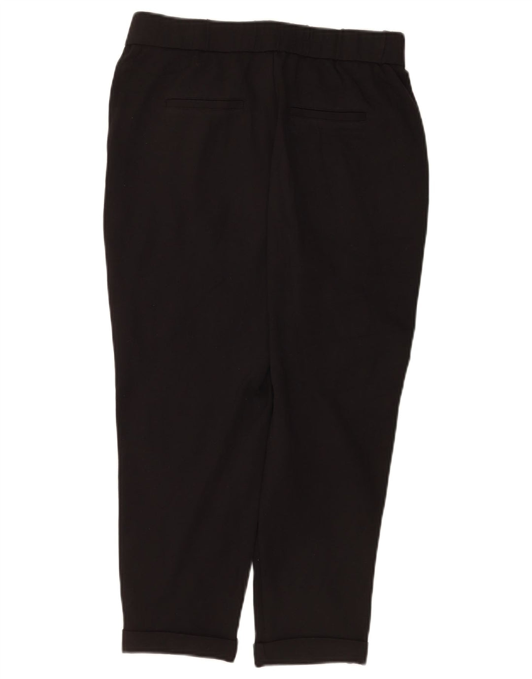 Benetton Womens Tapered Capri Trousers W30 L22 Black