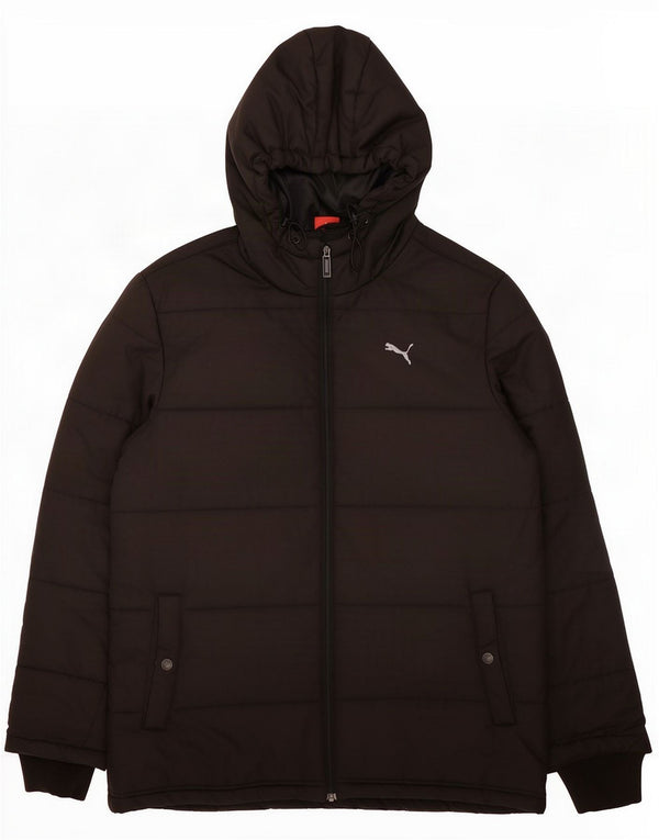Puma Giacca imbottita con cappuccio da uomo UK 38 Medium Nero