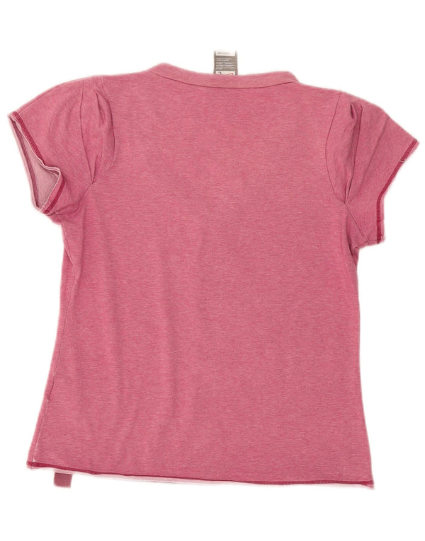 Camiseta gráfica feminina Nike UK 14/16 grande algodão floral rosa