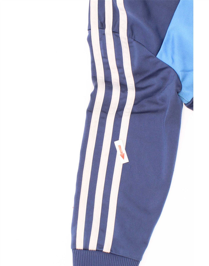 Спортивный костюм Adidas для мальчиков, верхняя куртка 5–6 лет, темно-синий, полиэстер с цветными блоками