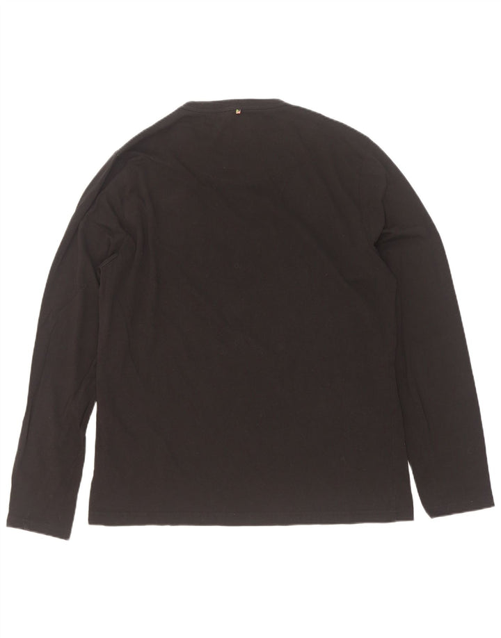 Pretty Green Herre Grafisk Top Langærmet Stor Sort Bomuld