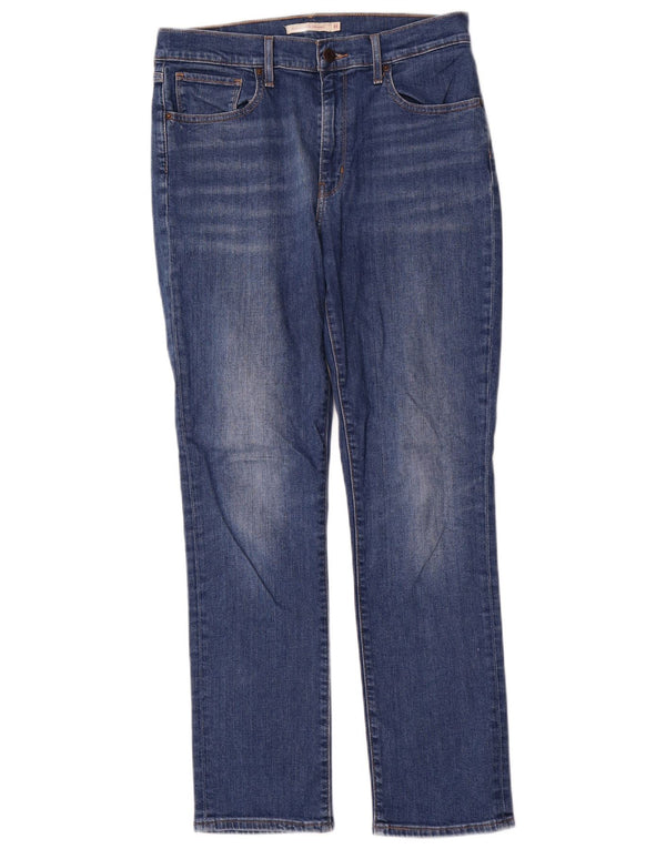 Levi's Womens 724 High Rise Straight Jeans W31 L30 Blue Cotton