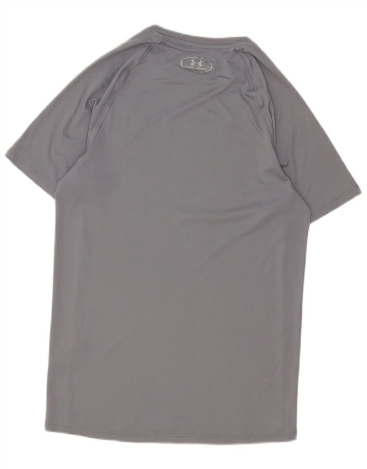 Under Armour Mens Heat Gear Graphic T-Shirt Top Small Grey Polyester