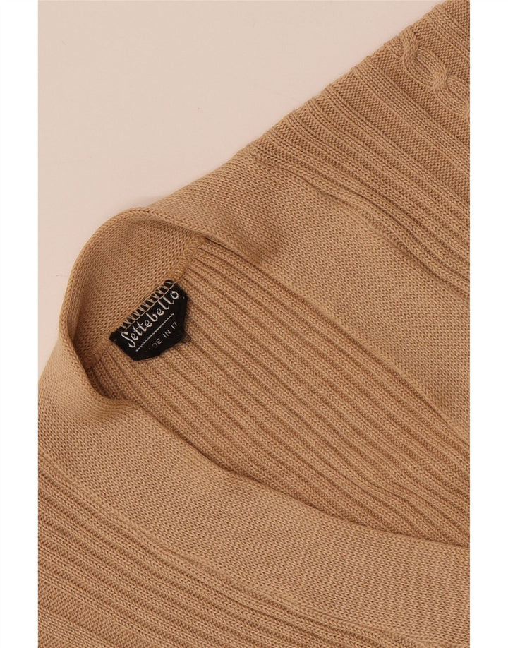 Settebello Mens Cardigan Sweater Small Beige