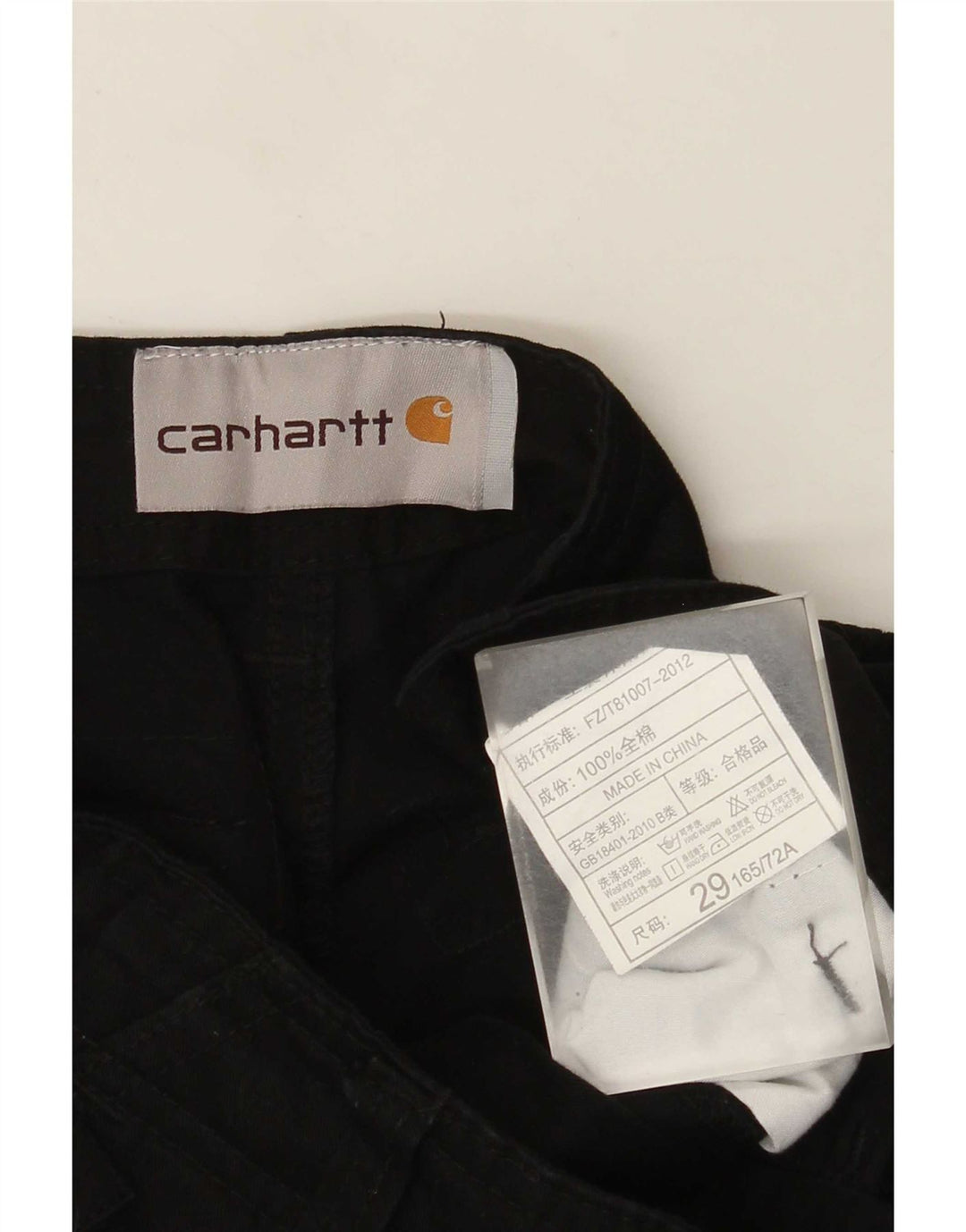 Carhartt Mens Straight Cargo Trousers W29 L28 Black