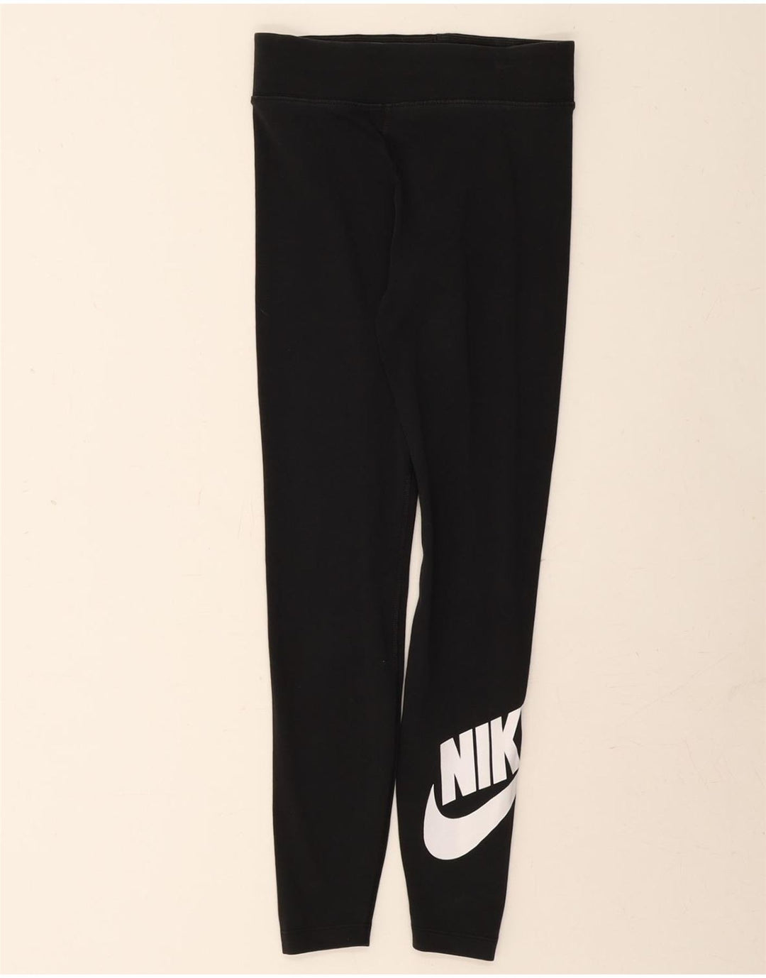 NIKE Womens Graphic Leggings UK 8 Small  Black Cotton Vintage Nike and Second-Hand Nike from Messina Hembry 
