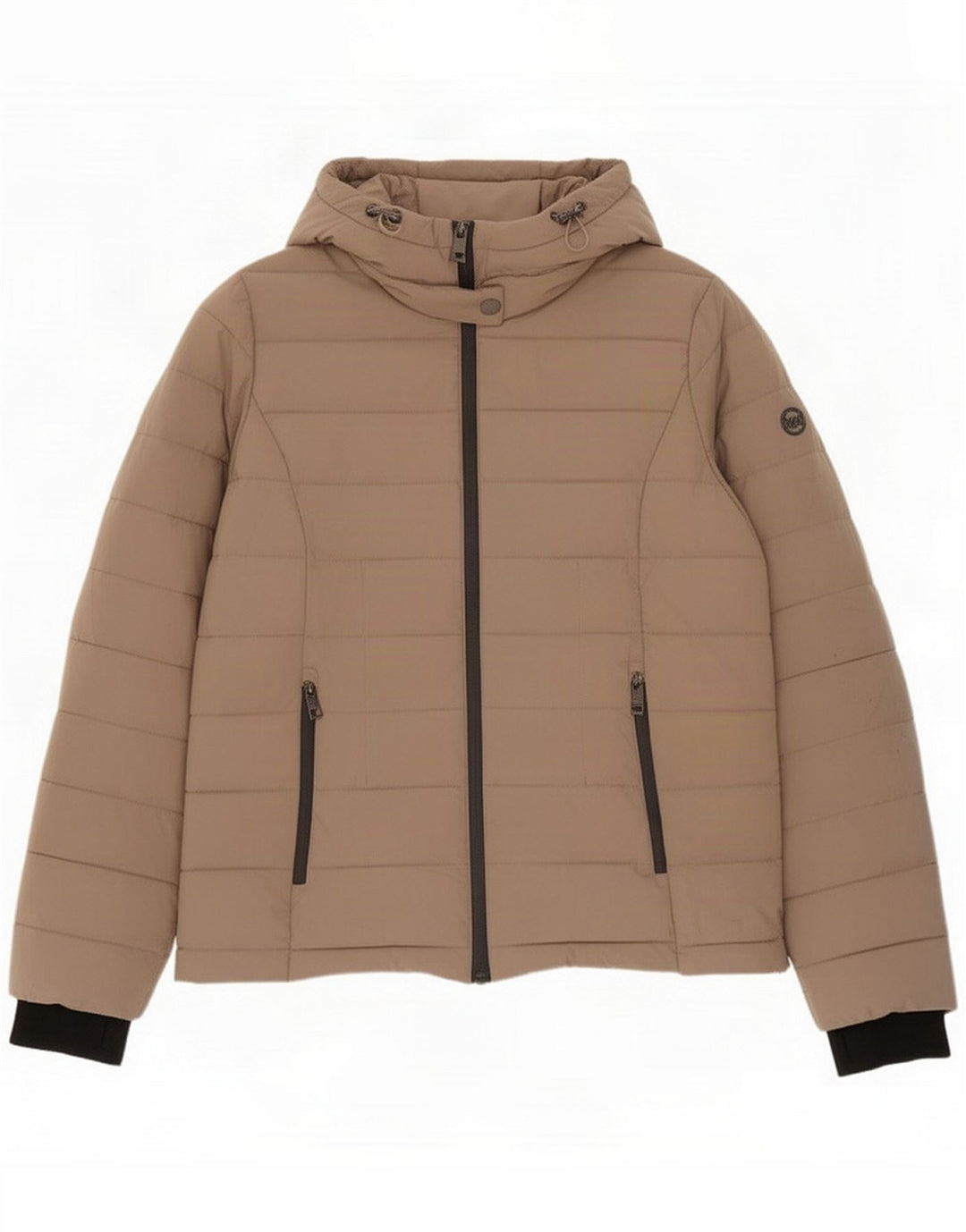 Chaqueta acolchada con capucha para mujer Michael Kors UK 44 Marrón medio Poliéster
