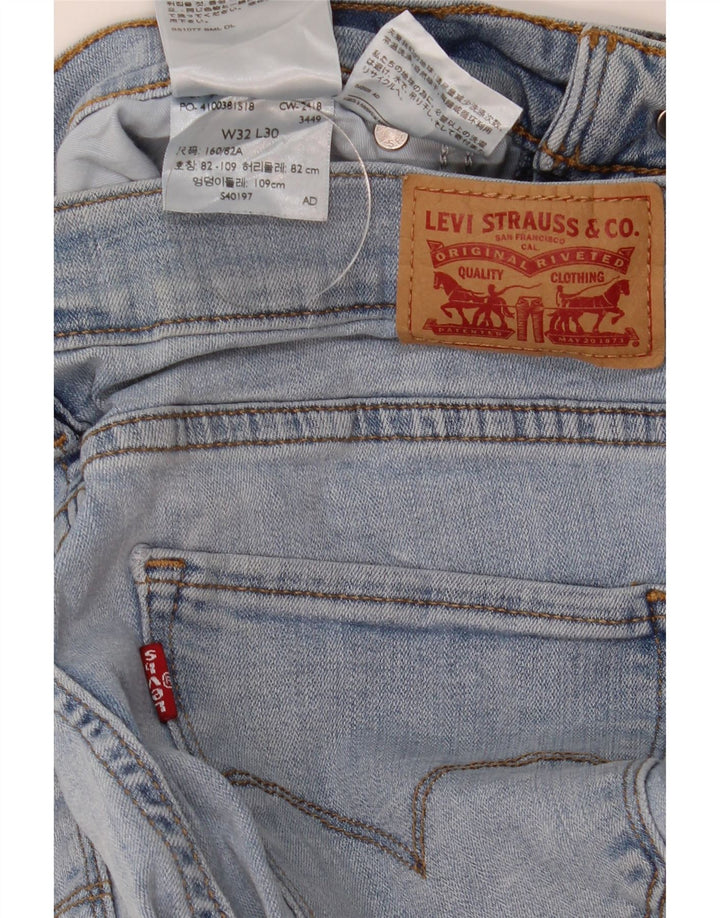 Levi's Womens 314 Shaping Straight Jeans W32 L30 Blue Cotton
