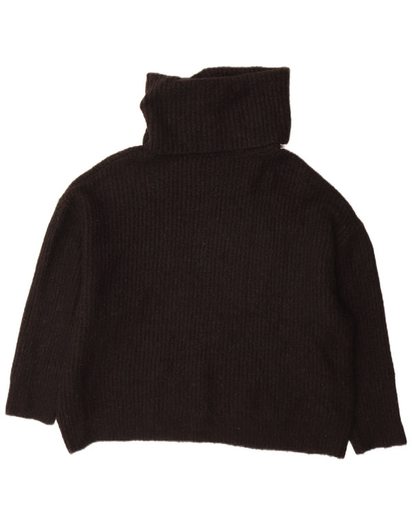 Zara Damen-Pullover mit Rollkragen, übergroß, Gr. 10, Größe S, Schwarz, Acryl