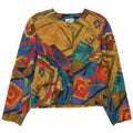 Giacca blazer da donna a 4 bottoni Endora UK 14 grande geometrica multicolore