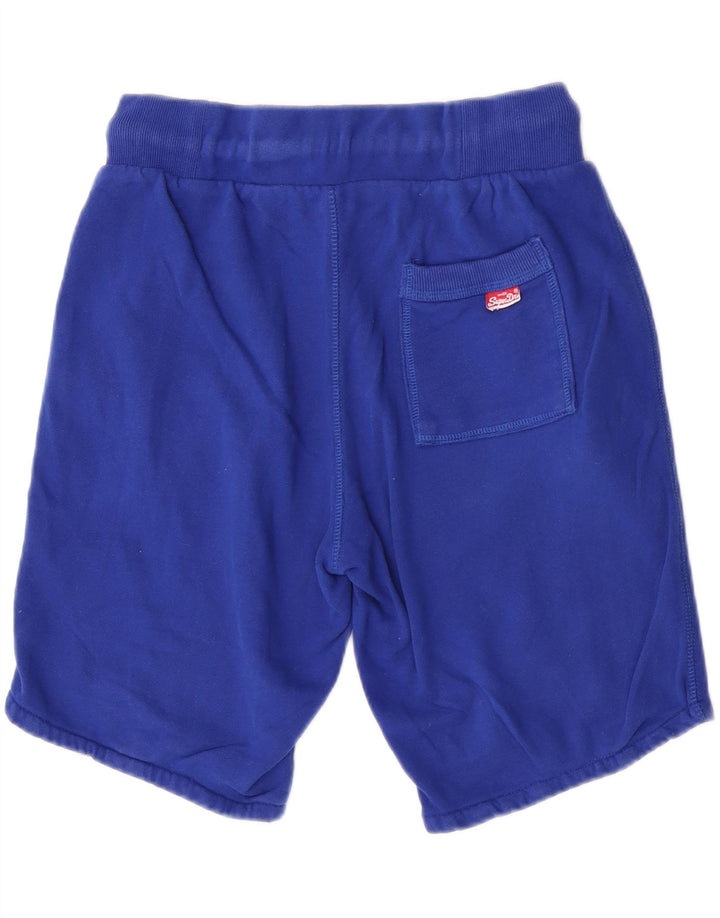 Superdry Mens Graphic Sport Shorts Medium  Blue Cotton