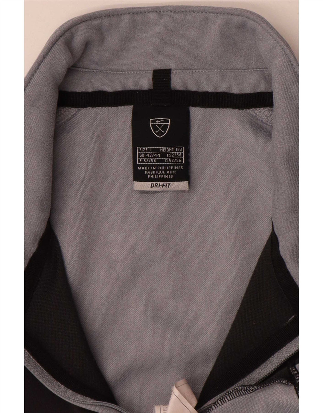 Nike Hombre Dri Fit Jersey Chándal Top UK 42/44 Grande Gris Colorblock