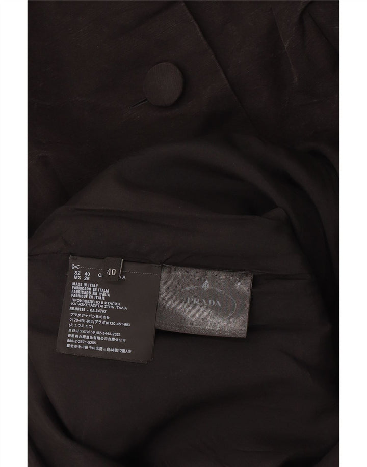 Prada Womens 3/4 Sleeve Sheath Dress IT 40 Small Black Cupro