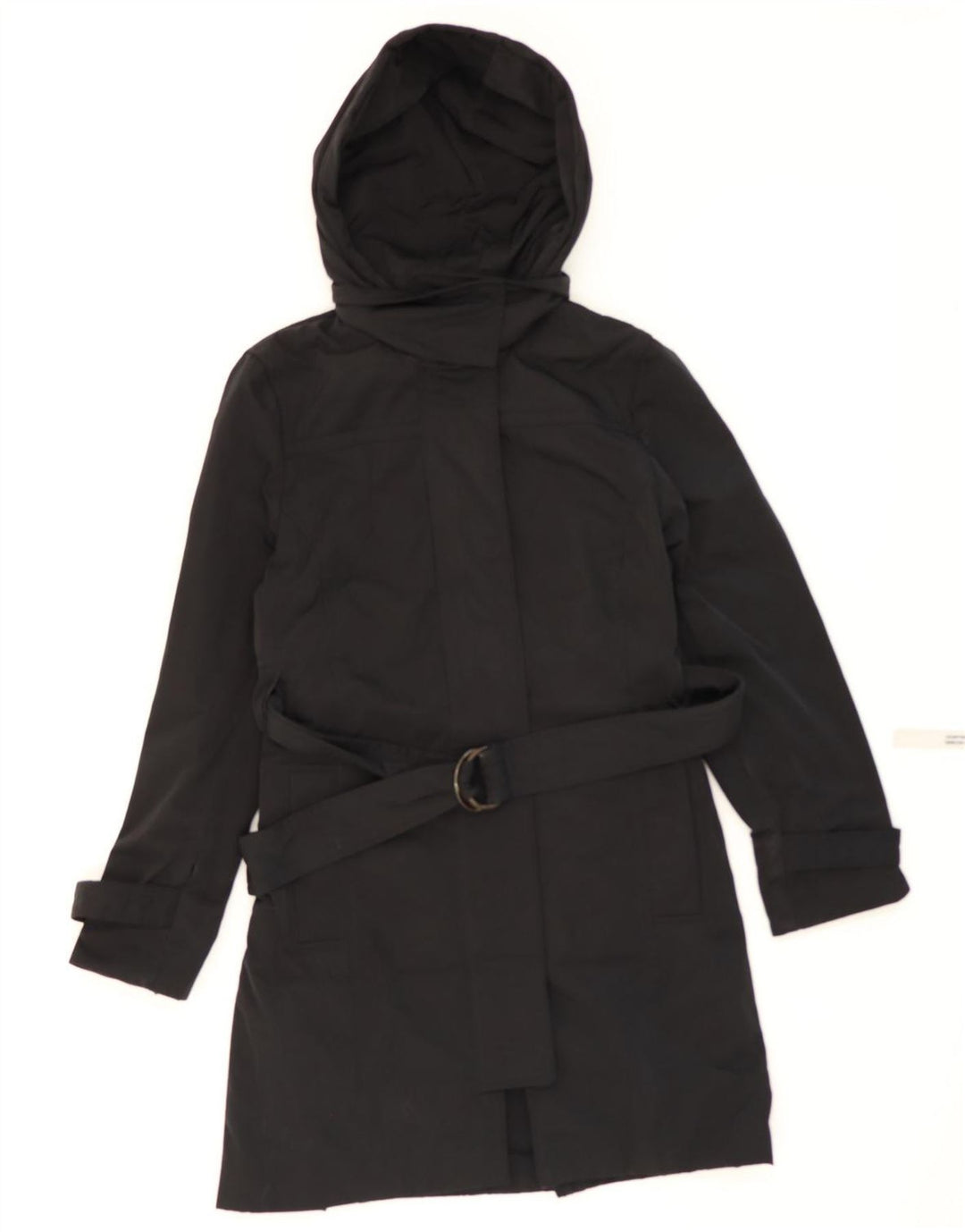 MASSIMO DUTTI Womens Hooded Windbreaker Coat UK 18 XL Black Polyester Vintage Massimo Dutti and Second-Hand Massimo Dutti from Messina Hembry 