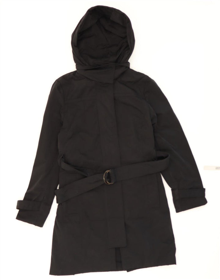 MASSIMO DUTTI Womens Hooded Windbreaker Coat UK 18 XL Black Polyester Vintage Massimo Dutti and Second-Hand Massimo Dutti from Messina Hembry 