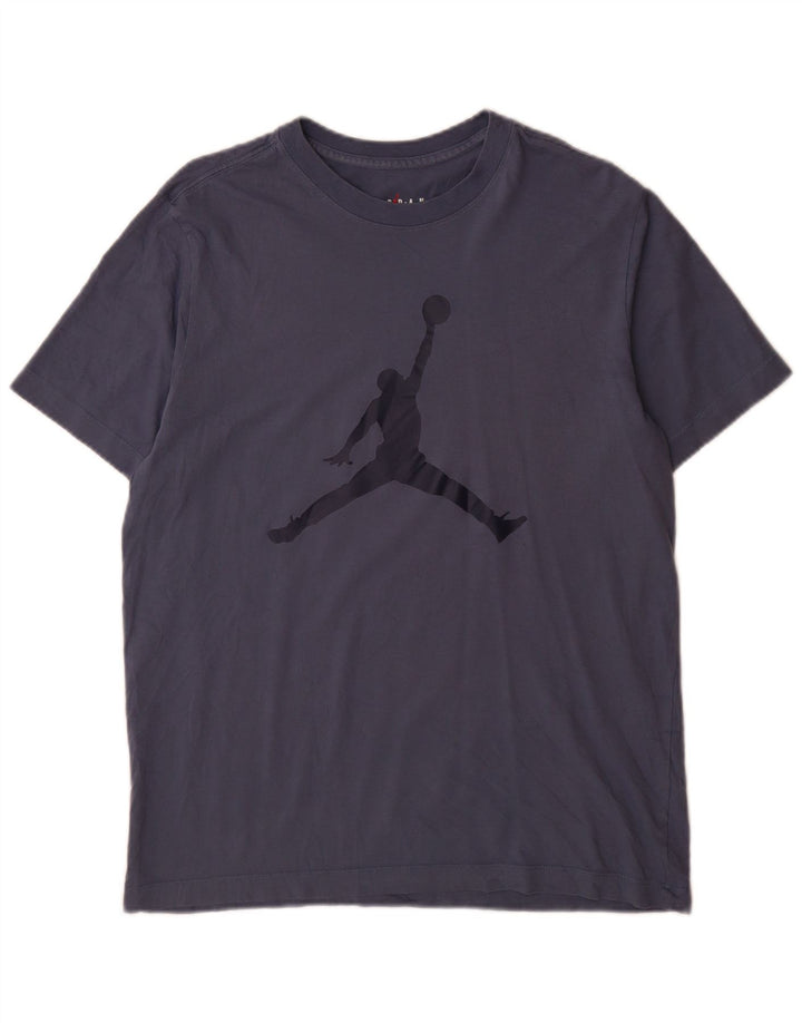 Jordan Mens Graphic T-Shirt Top Medium Navy Blue Cotton