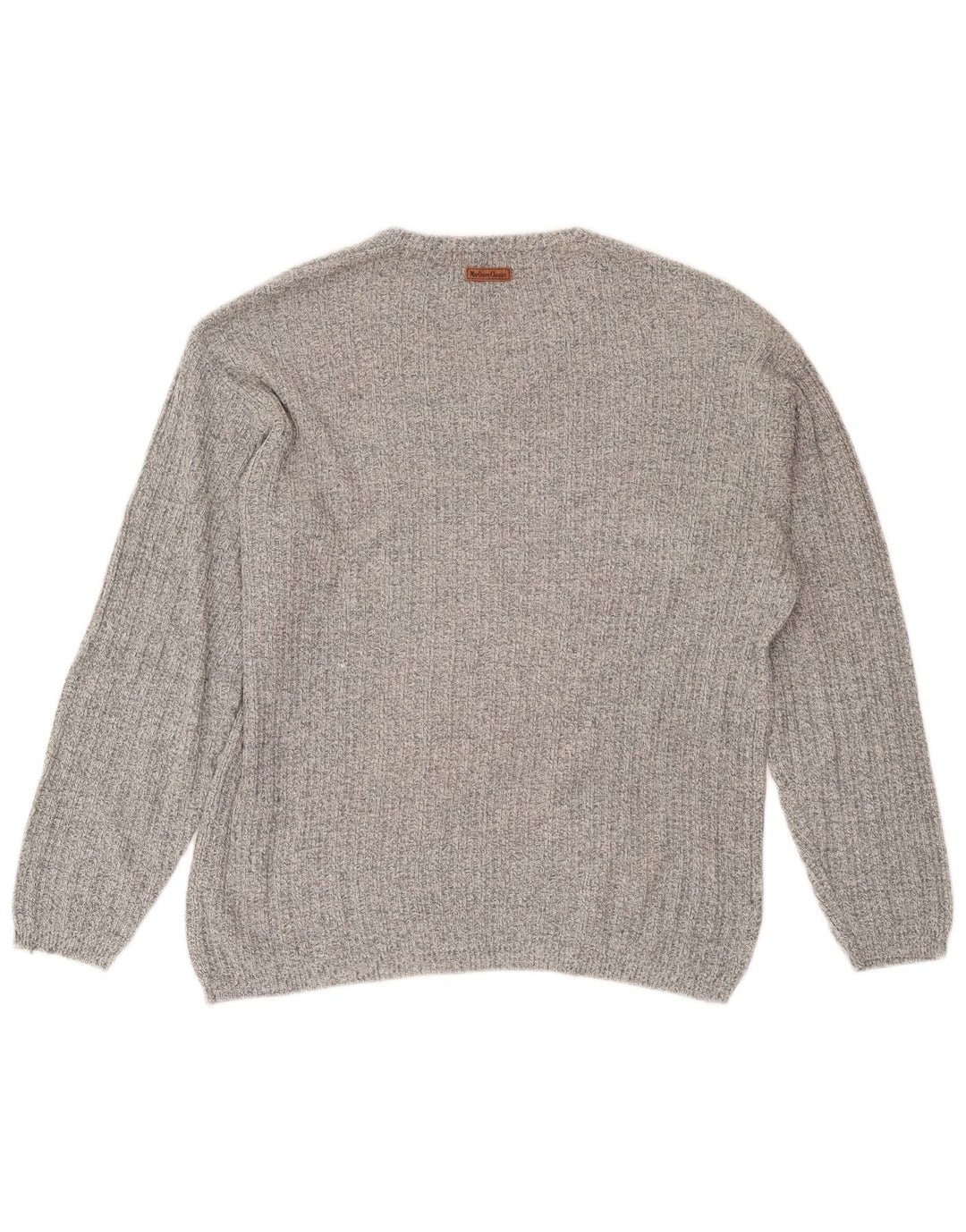 Marlboro Classics Herre V-hals sweater Medium Grey Flecked Bomuld