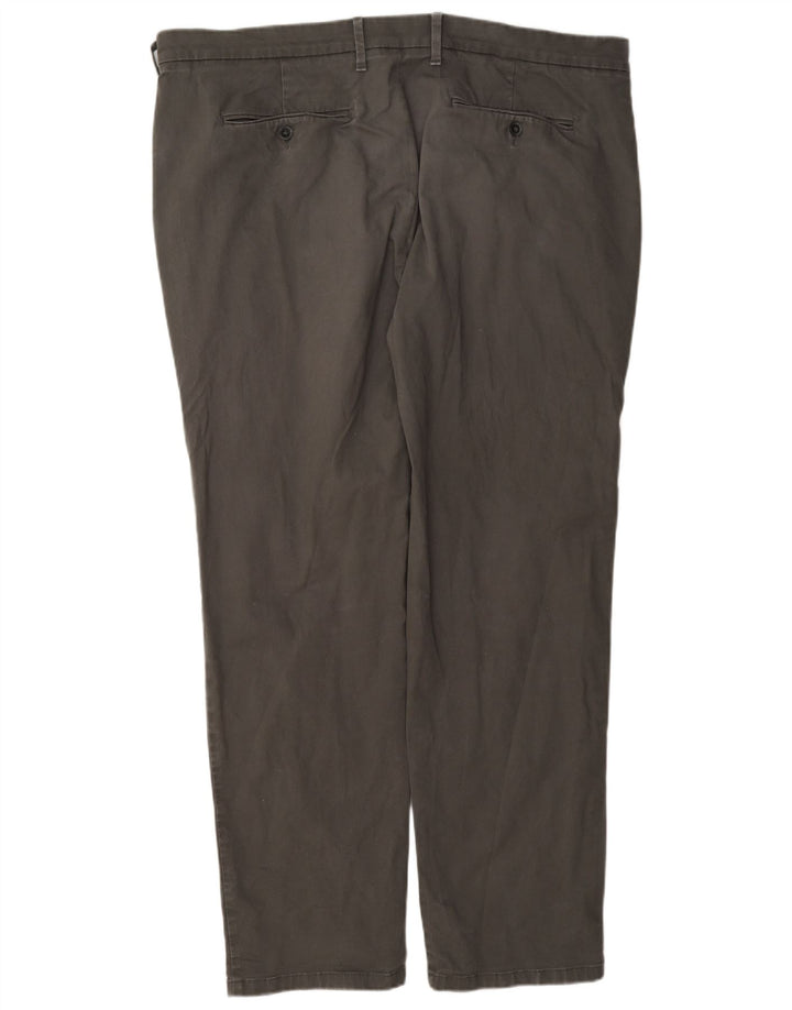 Marks & Spencer Mens Regular Fit Chino Trousers W40 L33 Grey Cotton