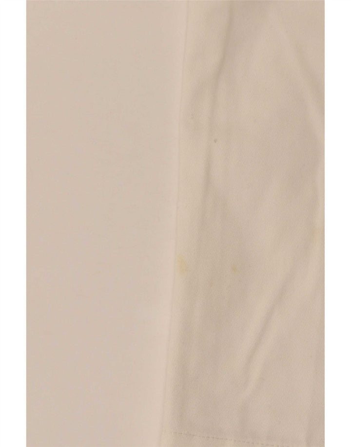 Dickies Womens High Waist Cropped Trousers W28 L25 White Polyester