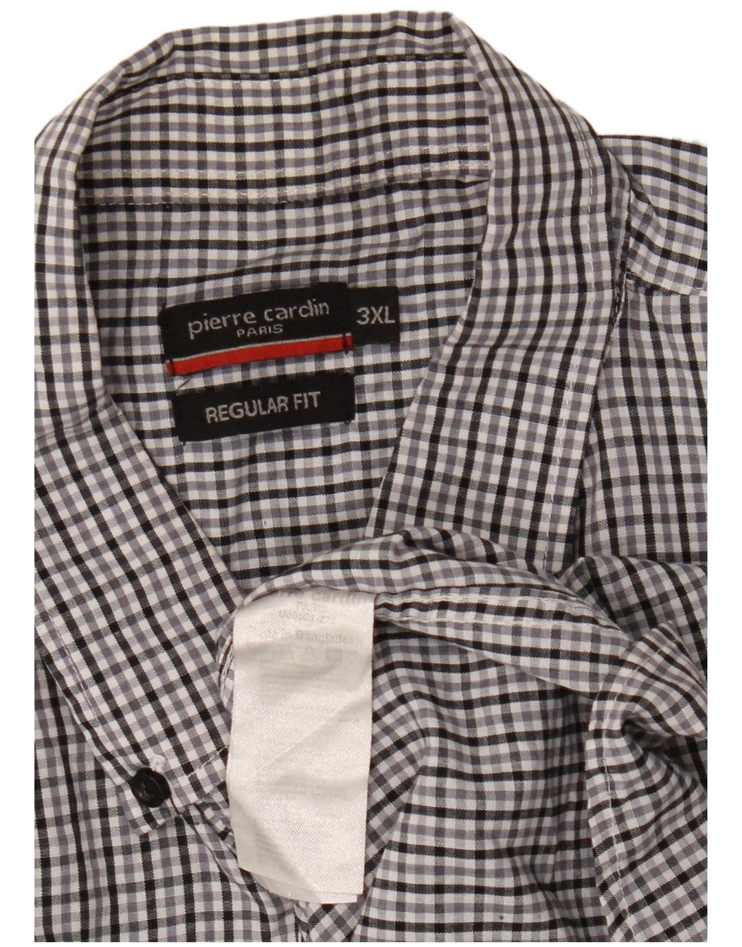 Pierre Cardin Mens Short Sleeve Regular Fit Shirt 3XL Grey Check Polyester