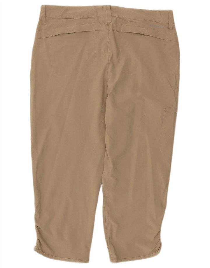 EDDIE BAUER Womens Straight Cargo Capri Trousers US 6 Medium W30 L21 Beige