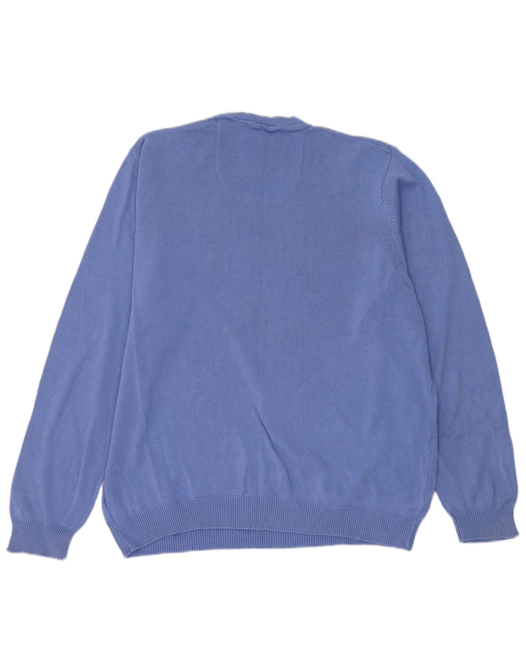 Marks & Spencer Herre Regular Fit V-hals sweater Stor blå bomuld