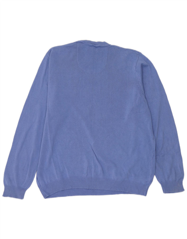 Marks & Spencer Herre Regular Fit V-hals sweater Stor blå bomuld