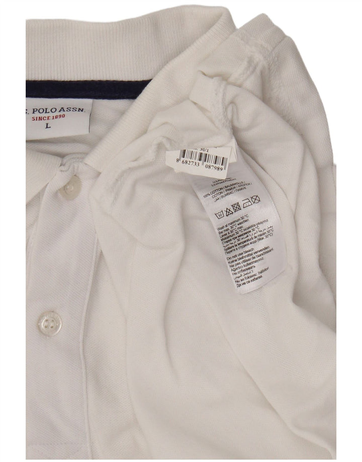 U.S. Polo Assn. Mens Shirt Large White Cotton