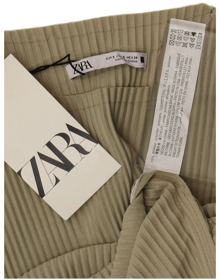 Zara Homme T-Shirt Top Petit Beige Polyester