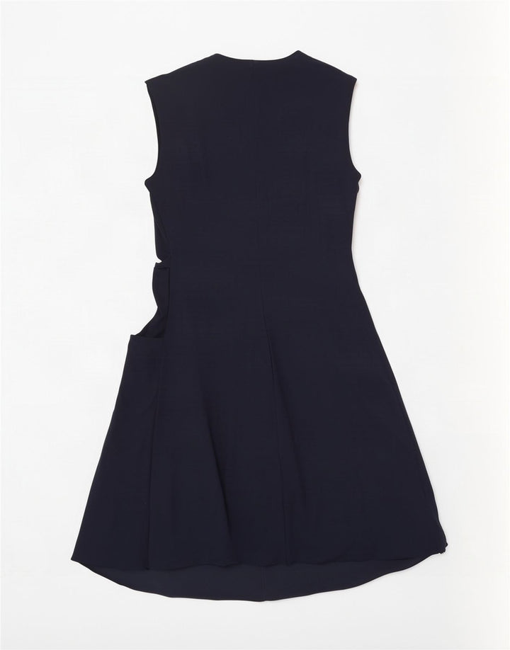Max&Co. Womens Sleeveless A-Line Dress UK 14 Large Navy Blue Polyamide