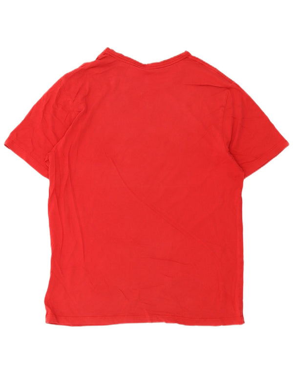 Champion Herre grafisk T-shirt Top Medium Rød Bomuld