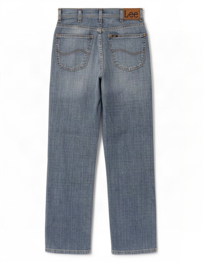 Lee Mens Brooklyn Straight Jeans W30 L32 Blue Cotton