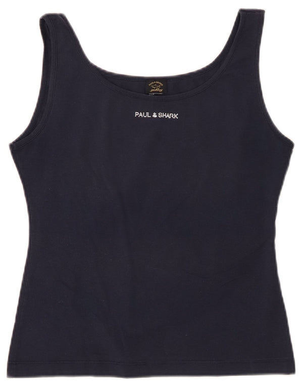 Paul & Shark Débardeur court pour femme UK 12 Bleu marine moyen