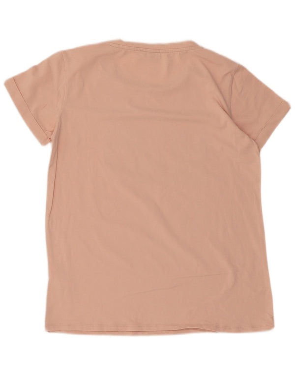 Liu Jo Womens Graphic T-Shirt Top UK 10 Small Pink Cotton