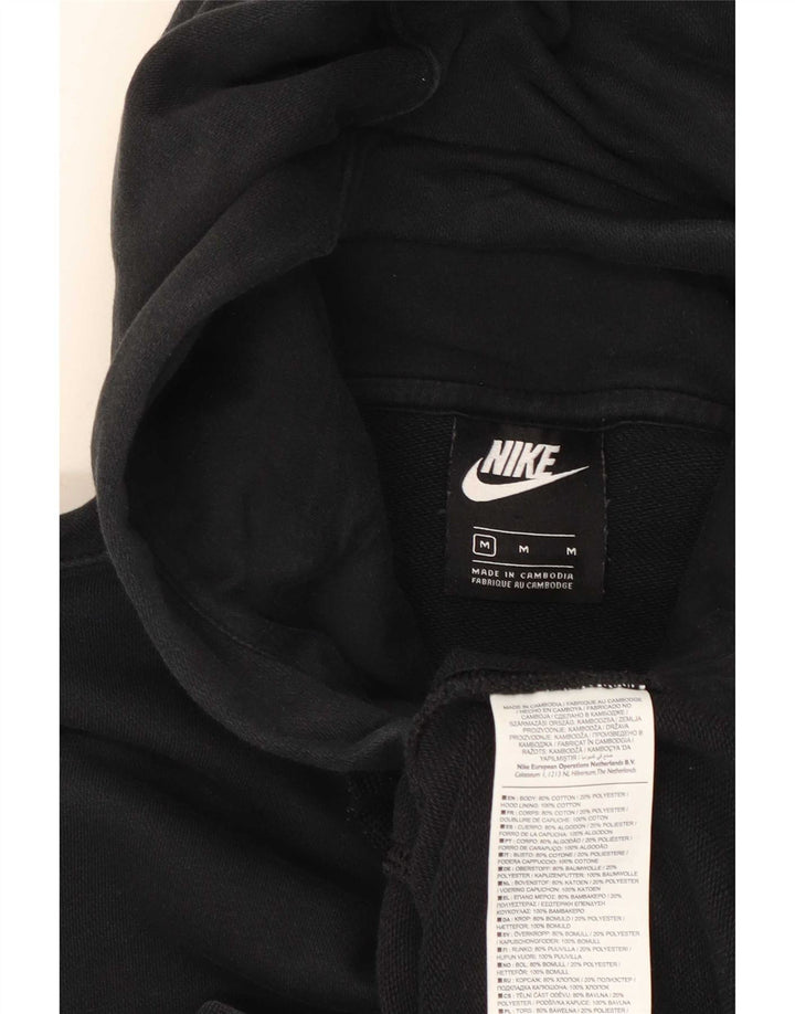 Nike Mens Zip Hoodie Sweater Medium Black Cotton