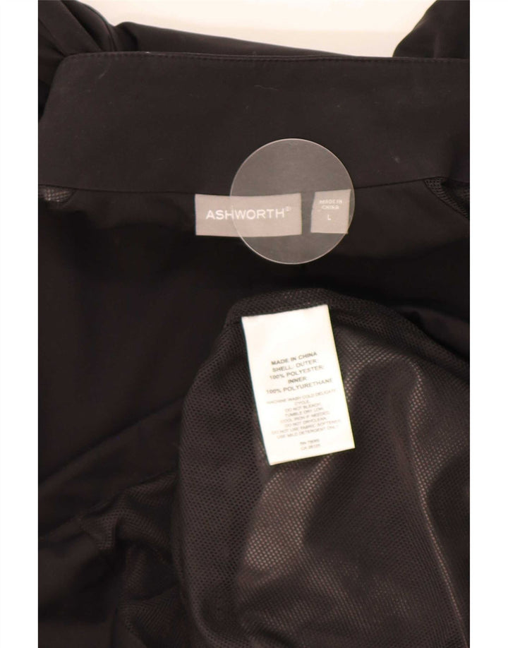 Ashworth Regnjakke til mænd UK 40 Stor sort polyester