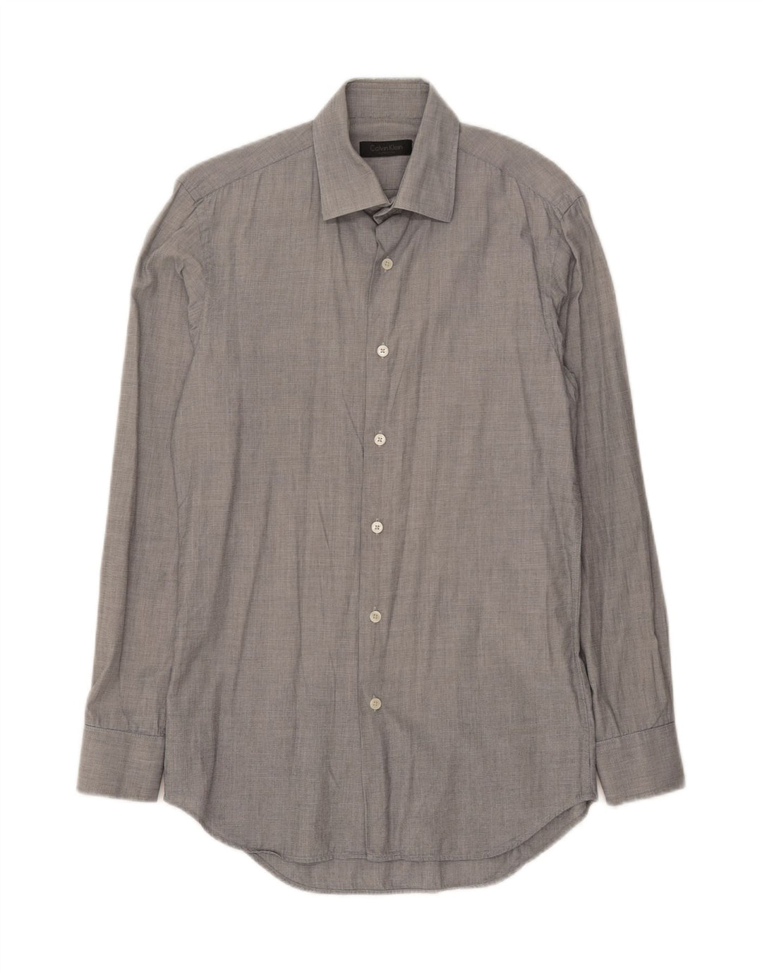 CALVIN KLEIN Mens Shirt SIze 38 15 Medium Grey Cotton Vintage Calvin Klein and Second-Hand Calvin Klein from Messina Hembry 