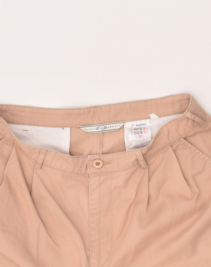 LOTTO Womens Pegged Chino Shorts UK 12 Medium W32 Pink Cotton | Vintage Lotto | Thrift | Second-Hand Lotto | Used Clothing | Messina Hembry 