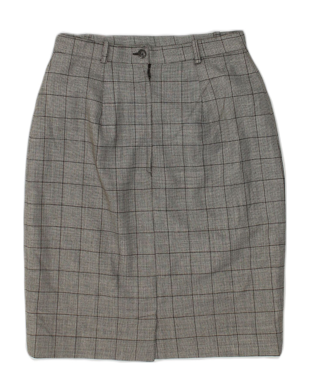 VINTAGE Womens High Waist Pencil Skirt IT 42 Medium W26 Grey Check | Vintage Vintage | Thrift | Second-Hand Vintage | Used Clothing | Messina Hembry 