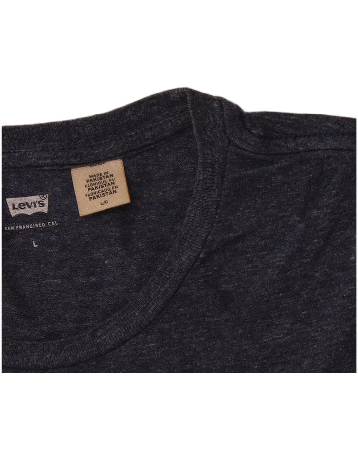 LEVI'S Mens Graphic T-Shirt Top Large Blue