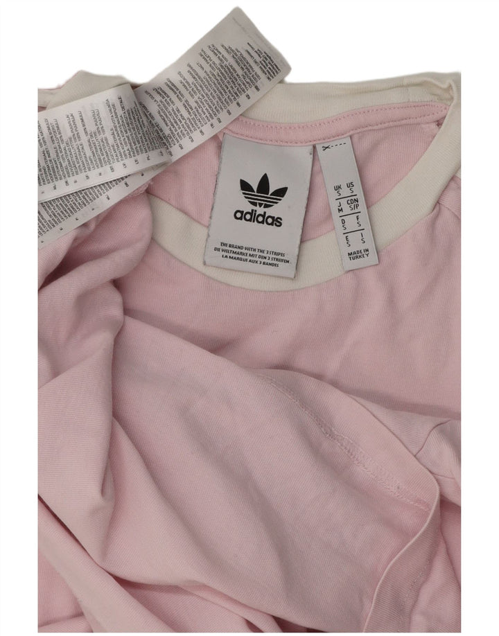 Adidas Mens T-Shirt Top Small Pink Cotton