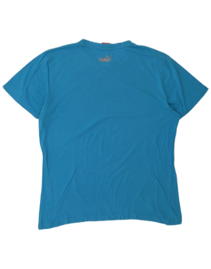Puma Mens Graphic T-Shirt Top Large Blue
