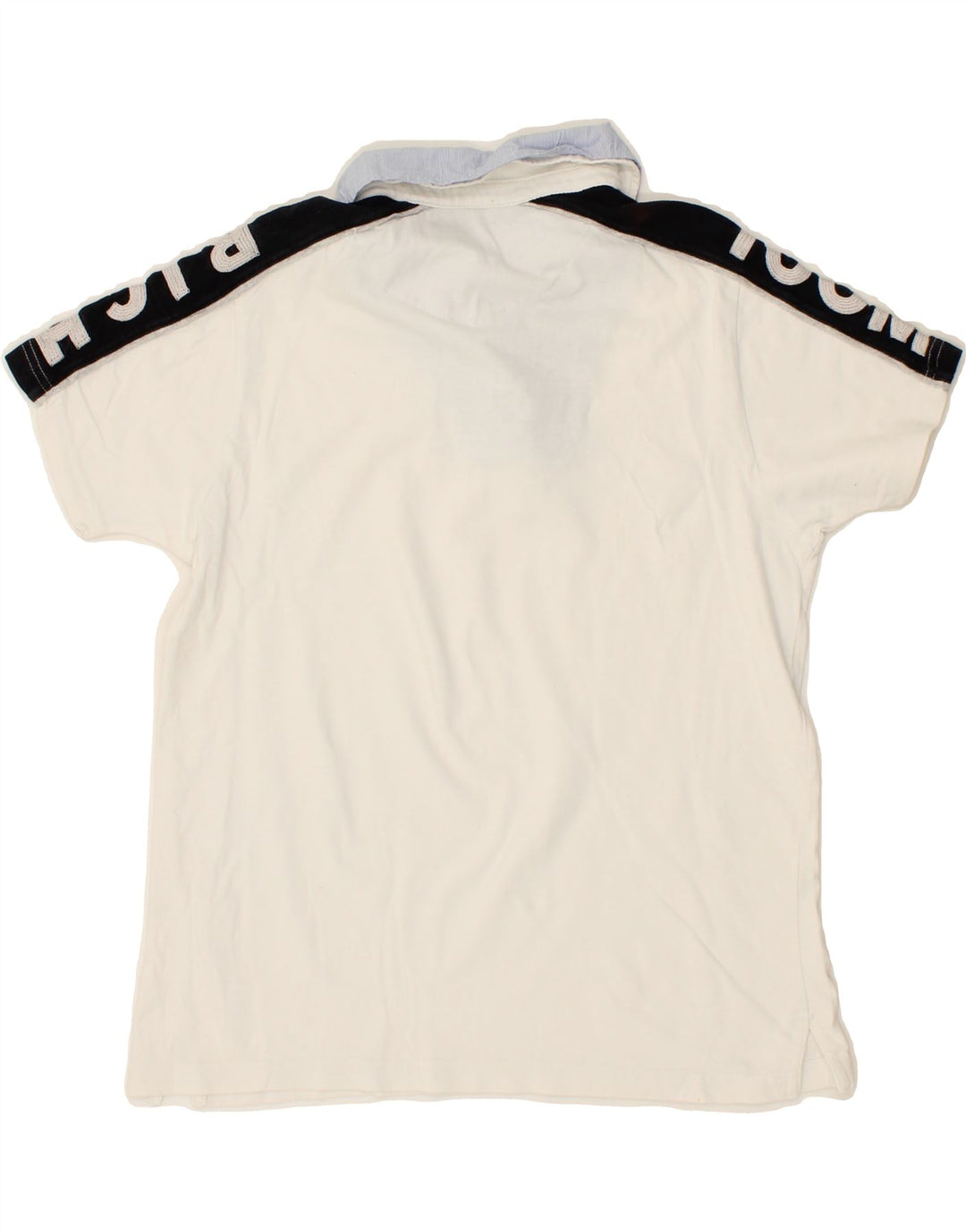 WOOLRICH Boys Graphic Polo Shirt 11-12 Years White Vintage Woolrich and Second-Hand Woolrich from Messina Hembry 
