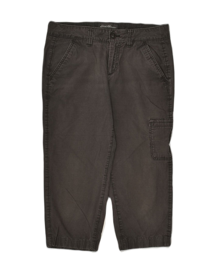 EDDIE BAUER Womens Capri Cargo Trousers US 6 Medium W30 L20 Grey Cotton | Vintage Eddie Bauer | Thrift | Second-Hand Eddie Bauer | Used Clothing | Messina Hembry 