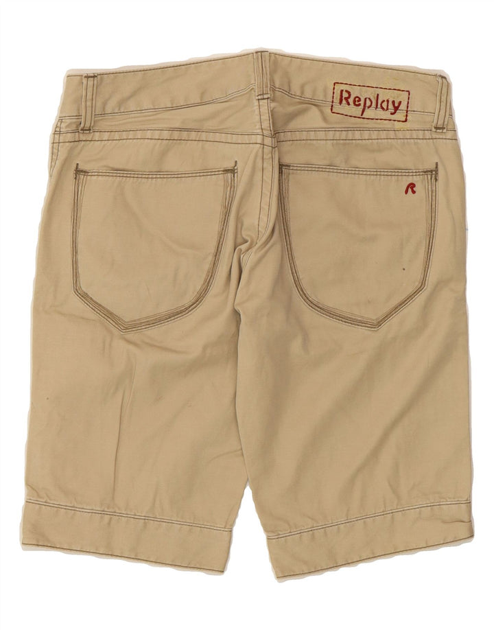 REPLAY Womens Casual Shorts  W27 Small Beige Cotton Vintage Replay and Second-Hand Replay from Messina Hembry 