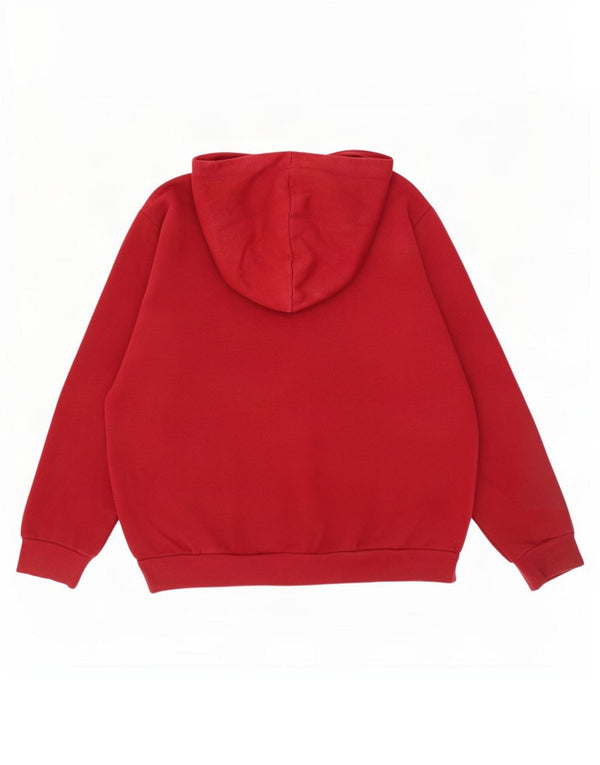 Damski sweter z kapturem Puma z grafiką, oversize, UK 10, mały, bordowy, bawełniany
